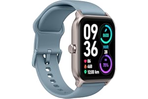 TOOBUR Reloj Inteligente Smartwatch Alexa Incorporada 1.8" Pantalla IP68 Impermeable con Llamada, Seguimiento del Frecuencia Cardíaca/Oxígeno en Sangre/Sueño para Hombre Mujer Android iOS