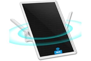 NIUNIUEV Repeteur WiFi Solaire Batterie Exterieur sans Fil, Puissant Amplificateur WiFi Couvre100-mètres, Outdoor répéteur WiFi Extender 2.4Ghz 300Mbps, Idéal pour Les Grands Espaces éloignés (12inch)