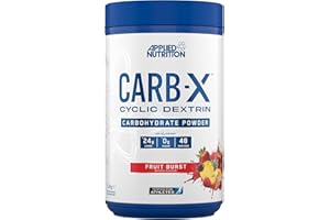 Applied Nutrition Carb X Glucides de Dextrine Cyclique en Poudre Hautement Ramifiés, Poudre Intra et Post-Entraînement, Végans, sans Gluten, sans Sucre, 48 Portions (1.2kg, Fruit Burst)