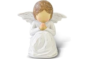 CUNTAUK Estatua de ángel de la guarda, figuras de ángel rezando para mujer, para Acción de Gracias, Navidad, decoración del hogar, adornos conmemorativos
