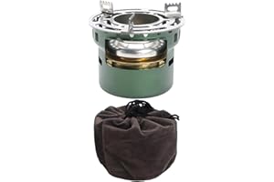 Luwecf Mini Portable Camping Stove Fishing Stove Camping Cooking Stove Outdoor Stove with Storage Bag Hiking Stove Alcohol Stove with Pot Holder for Camping Hiking Traveling Fishing Picnic