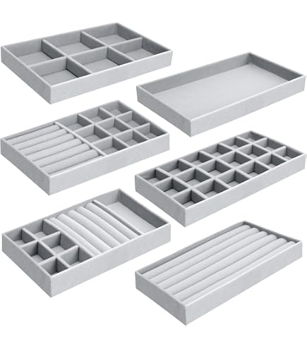 Portagioie Organizer 20 Ganci In Velluto – Scatola Con Coperchio Trasparente E Base Nera