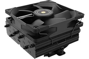 Thermalright SI-100 Black CPU Air Cooler, 6 x 6 mm Heat Pipes, TL-E12B PWM Quiet Fan CPU Cooler with S-FDB V2.0 Bearing, AGHP 3.0 technology, for AMD AM4 AM5/Intel 1150/1151/1200/1700/2011, PC Cooler