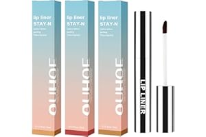 LONGYIER Lip liner rimovibile, Lip Liner volumizzante in 3 colori, lip liner impermeabile, lip liner che si stacca dal tatuaggio, lip liner a lunga durata (3 PEZZI)