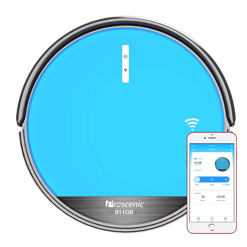 Proscenic 811GB WLAN Staubsauger Roboter(2 in 1: Saugroboter mit Wischfunktion), Wischroboter, Wassermenge einstellbar(3…