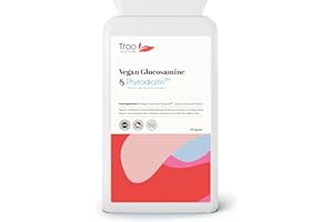 Troo Health Care Vegan Glucosamine Phytodroitin Complex 90 Capsules - with Plant Based Chondroitin, Turmeric, Rosehip and Vitamin C to Support Cartilage and Bones