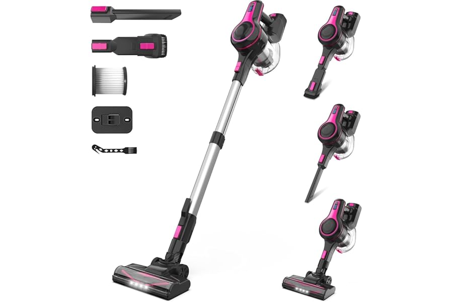 Generico Powerful Wireless Vacuum Cleaner, Electric Broom 45 Minutes LED Dust Cup Brush, Large 1.2 L, Standing Electric Broom from So