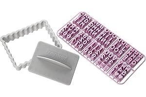 Zenker 44827 emporte pièce personnalisé biscuit et tampon lettre alphabet, petit beurre, kit de pâtisserie, Plastique, 8,5 x 6,3 cm