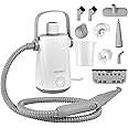 COSTWAY Handheld Steam Cleaners, 2.5-3Min Heating Time Portable Pressurized Steamer with 10 Piece Accessories & Safety Lock, Multi-purpose Cleaning Kit for Kitchen Toilets Windows Auto Carpet (Grey)