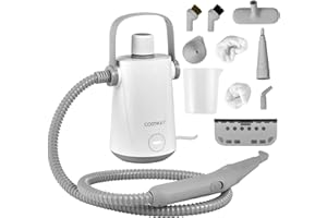 COSTWAY Ręczny odkurzacz parowy | pojemność 1000 W i 300 ml i 10 zestawów akcesoriów | Steamshot Steam Cleaner do wszystkiego, dywanów, okien, tapicerki, łazienki