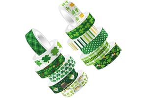 DIYEAH 12 Rouleaux Compte trèfle à quatre feuilles rubans de ruban washi irlandais ensemble de rubans washi album photo livres photo le cahier bobine ruban adhésif Matériel bande décorer