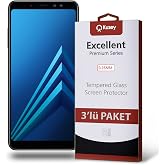 KZY İLETİŞİM Samsung Galaxy A8 Plus 2018 ile uyumlu Temperli Ekran Koruyucu Kırılmaz Cam Ekonomik 3'l&uuml; Paket