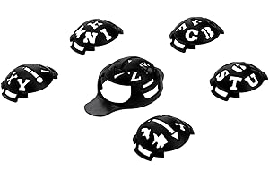 MUXSAM 6pcs marcador de pelota de golf dibujar línea de bola marcadores de dibujo juego de plantilla de dibujo conjunto de dibujo herramienta de alineación bola monogramas-negro