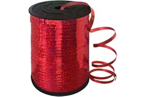 BEISHIDA 500 Meter Rot Ballonband Geschenkband Geschenkverpackung für Party Festival Art Craft Dekor Florist Blumen Weihnachten Dekoration