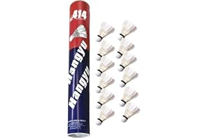 12 Volant Badminton, Paquets Plume en Plumes De Canard avec Haute Élasticité Et Durabilité, Balles De Badminton À Grande Vitesse Volants De Badminton pour La Compétition Et L'entraînement