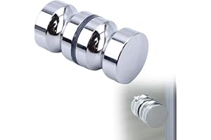 Rakiuty Shower Door Handle, Stainless Steel Shower Door Handle, Aluminium Alloy Glass Knob, Round Door Knob, Door Knob for Door, Glass Shower Handle