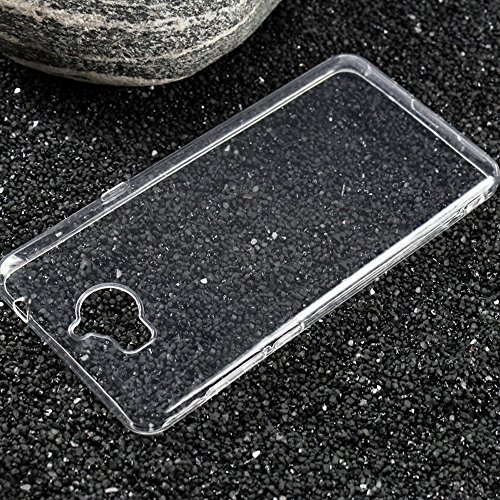 Custodia Huawei Nova Young Cover + Pellicola Protettiva in Vetro Temperato , Leathlux Morbido Trasparente Silicone Custodie Protettivo Bumper Chiaro Flessibile TPU Gel Sottile Cover per Huawei Nova Young / Huawei Y5 III / Huawei Y5 3 / Huawei Y5 2017 5.0 Pollici