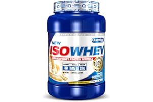 Quamtrax Nutrition - Iso Whey - Proteínas de Suero de Leche Aislado - con sabor a Banana, 907 gr (White Chocolate, 907gr)