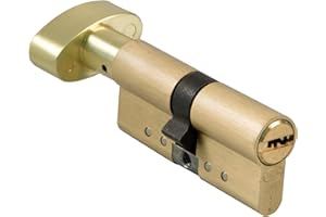 Amig - Cylinder zabezpieczający z blokadą drzwiową | Cylinder o wysokim poziomie bezpieczeństwa, odporny na uderzenia i bumping, w zestawie 5 kluczy, matowy, wymiary: 80 (40 – 40 mm)