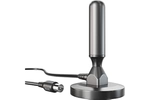 KabelDirekt – DVB-T2 Antenna (DVB-T2 HD, digital reception, stable magnetic foot, 3m cable for all DVB-T2, DVB-T receivers, robust design)