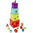 Battat - Sorting & Stacking Boxes - Nesting Toddler Play Color-Coded Dexterity Keys - Numbers, Letters & Shapes - Lock & Learn Activity Cubes, 2 years +