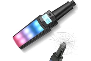 Reeye Alcol Test Etilometro Portatile Certificato,Etilometro Ricaricabile,Martello per Finestra, Luce SOS，Boccagli Non necessariDisplay LCD Digitale, Etilometro per Uso Personale e Professionale