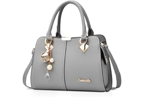 NICOLE & DORIS NICOLE&DORIS Women Handbags Designer Top Handle Shoulder Bags Tote Crossbody Bag for Ladies PU Leather Bag Crystal Metal Tassels