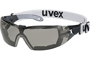 Uvex Pheos Guard Gafas Protectoras - Seguridad Trabajo - Lentes Oscuros Anti-rayaduras y Anti-vaho