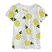 Produktbild Kobay Tops Damen Sommer Locker Ananas-Print Kurzarm T-Shirt Baumwolle Kausale Bluse(XL,Grau)