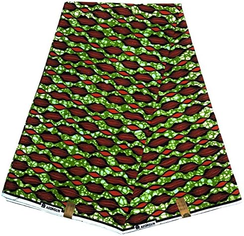 HITARGET African Wax Print 100% pure Cotton Fabric ORIGINAL per 6 YARDS