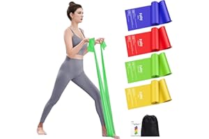 2M Resistance Bands, Fokky Fitness Exercise Bands with 4 Different Resistance Levels, Long Resistance Bands Set Women/Men, Ideal for Strength Training,Yoga,Gym,Pilates