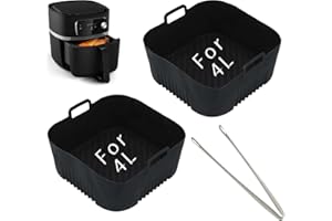 BAFEIL Silikonowa forma do frytkownicy na gorące powietrze do Philips Airfryer, 2 sztuki, silikonowa forma do pieczenia, Dual Basket do Philips Essential 4,1 l (HD9252, HD9200, HD9255), wielokrotnego użytku,