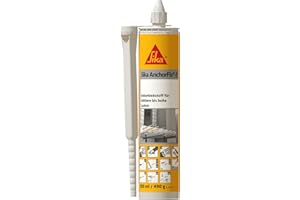 SIKA - Adhesivo de anclaje -Sika Anchorfix 2+ gris claro - Para cargas medias y altas - Acero corrugado, hormigón y pernos - Fraguado rápido - 300 ml