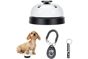 JieGuanG Cloches d'entrainement Animal, Sonnettes pour Chiens, Clochette de Dressage de Chien pour Apprentissage de la Propreté Entraînement Interactive (Blanc)
