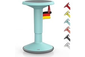 ‎INTERSTUHL Interstuhl UPis1 - ergonomischer Sitzhocker mit Schwingeffekt - höhenverstellbar - Hocker mit rutschhemmender Standfläche & Kippschutz - Bürohocker (Pastelltürkis, UP Designhocker)