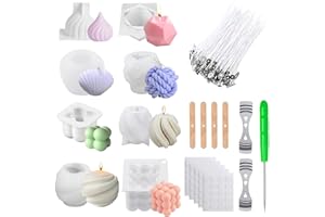 HIQE-FL Molde de Silicona para Velas Perfumadas, 8 piezas 3D, para JabóN Hecho A Mano, JoyeríA Artesanal, Decoraciones de Bricolaje
