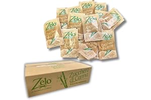 MARKETCAFFE Zucchero di Canna in Bustine Monodose - Confezione da 5 kg (Circa 1000 Bustine da 5g) per Bar, Ristoranti e Alberghi