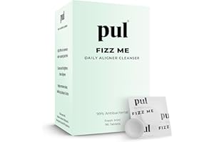 THE PULTOOL PUL Aligner Cleaner Tablets | 96 Count | Mint Cleaning Tablets for Invisalign & Retainers | Fizzing Formula Removes Odours & Stains | Dental Hygiene Essentials - Cleans Dentures, Night & Mouth Guards