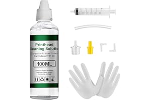 Coloran 100ML Druckkopfreiniger Düsenreiniger für Epson, Drucker Reinigungsset Druckkopf Reiniger Flüssigdrucker Kopfreinigungsset für HP Canon Brother Samsung Aller Tintenstrahldrucker Druckkopf