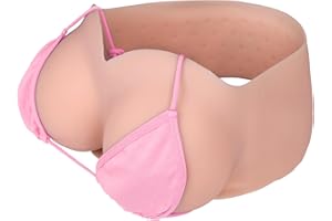 Vnmcry Faux Seins Poitrine en Silicone Travestie Réaliste Col en V sans Bretelles Remplissage de Gel Prothèse de Mastectomie Transgenre Crossdresser