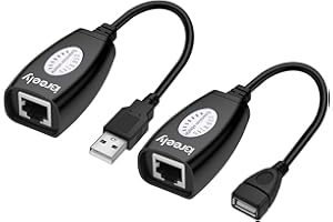 USB Extender, iGreely USB Ethernet Adapter up to 150ft, USB 2.0 Network Adapter USB to RJ45 Wired Lan Extension Extender Adapter Over Cat5/Cat5e /Cat6 Cable