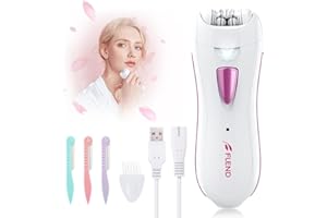 BUBBACARE Epilierer Damen Gesicht, Epilierer für Frauen Gesichtshaarentferner & Körperhaarentfernung, Elektrischer Lady Epilierer mit LED-Licht für Achselhöhle, Bikini und Bein
