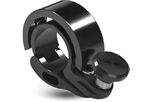 KUKUPOW Campanello per Bicicletta Nascosto, Campanello per Bicicletta in Lega di Alluminio, 2025 Nuovo Aggiornamento, 100 dB, Manubrio da 22 mm, Bici da Corsa, MTB, Accessori Bici(nero)