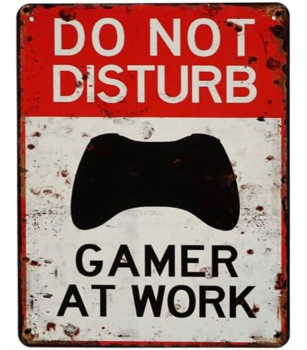 Targa Metallica Retrò 15x21 Cm 'Please Do Not Disturb' – Decorazione Divertente Per Porta, Idea Regalo Vintage