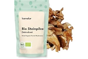 Kamelur 200g BIO Steinpilze getrocknet in Scheiben – getrocknete Pilze ohne Zusätze, Trockengemüse
