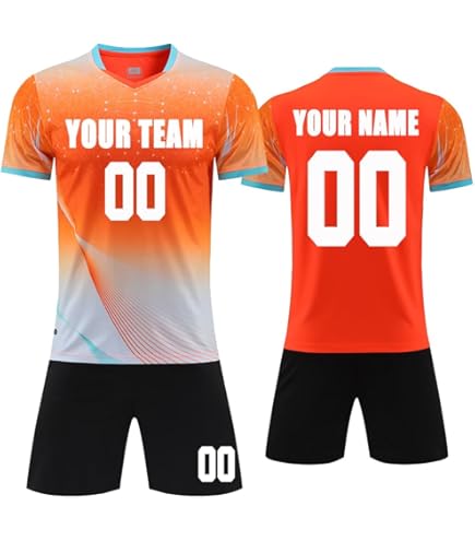 Maglietta Calcio Personalizzata Con Nome E Numero - Divisa Per Bambini E Adulti, Tessuto Traspirante - Foto 8