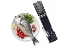 Futchoy Fischschupper Elektrisch Edelstahl Elektrischer Fischschupper Entferner Automatischer Fischschuppen-Entferner Wasserdicht Wiederaufladbar