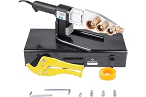 BAOSHISHAN Rohrschweißgerät mit Digitalanzeige Rohrschweißmaschine 20–63mm Kunststoff Schweißgerät Rohre Schweißer für PPR/PE/PP 1000W 220V