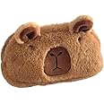 GZQCVVFQ Capybara Animal Pencil Pouch, Plush Capybara Pen Bag, Cute Fluffy Plush Pencil Case, Kawaii Pencil Pouch with Zipper, Capybara Pencil Bag for Boys and Girls