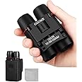 Ghime Binoculars for Long Distance 12x25 Compact Binocular Small Clear View, Easy Focus Lightweight Portable Binoculars for Bird Watching, Travel, Concert (Black_12x25)